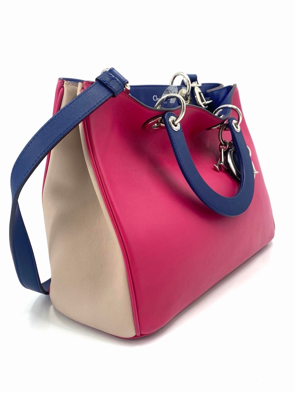 Christian Dior Leather Diorissimo Medium Top Handle Bag Great Condition with COA
